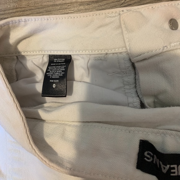 ripped white jean shorts - Picture 3 of 5